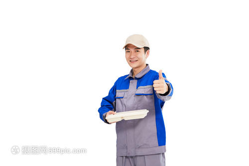送餐的外卖人员